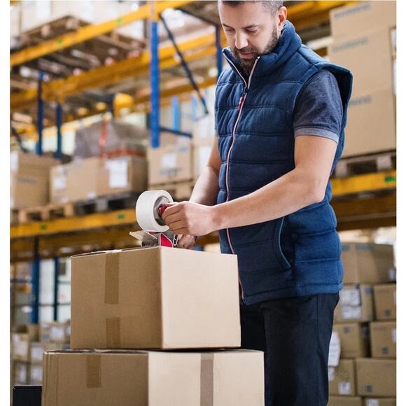 Clear Packing Tape (3 Rolls), Heavy Duty 1.88 inches Wide, 60 Yards Per Roll - Picture 2 of 4